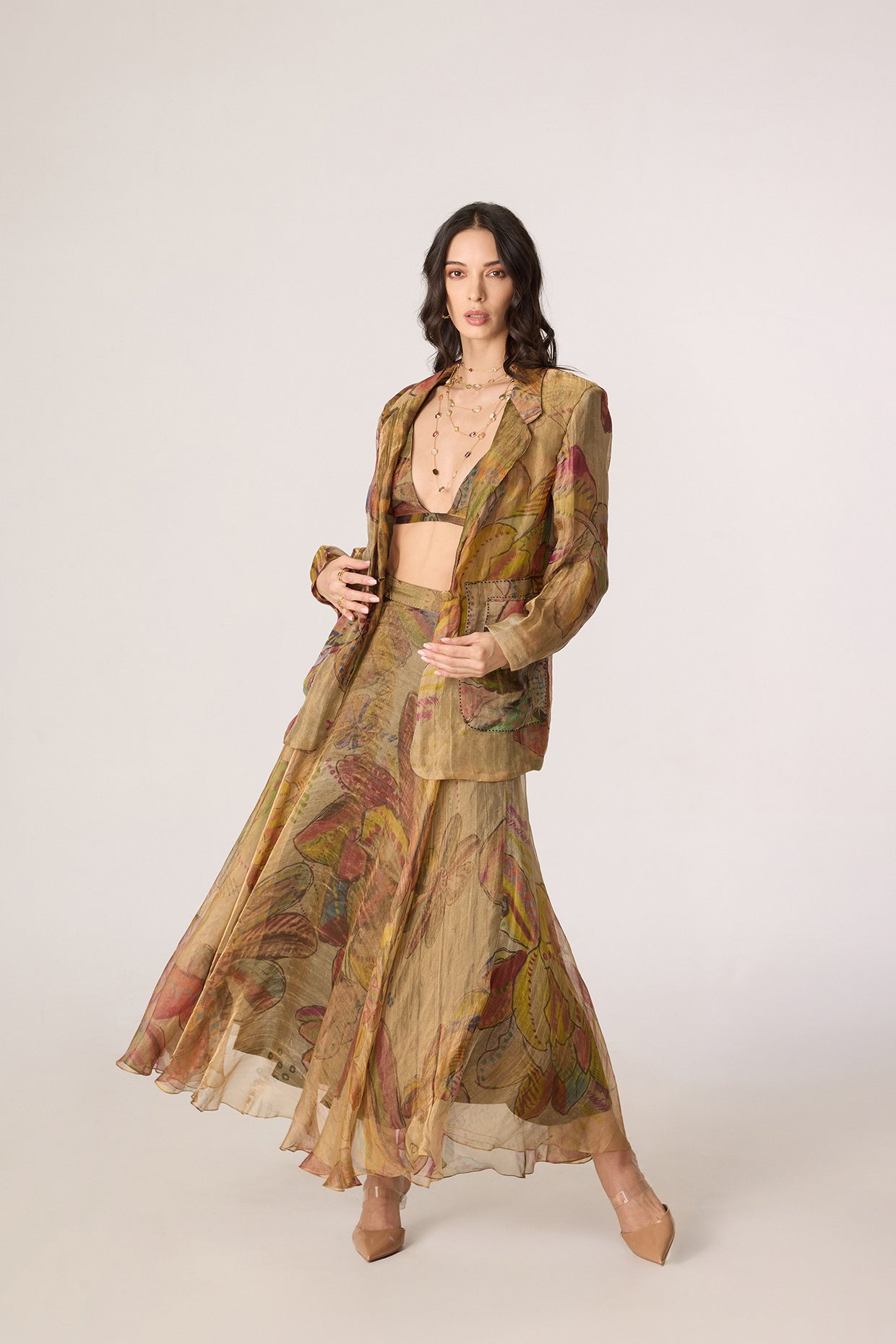 Micah Blazer, Arleth Bralette & Revah Skirt (Set)- Saaksha kinni