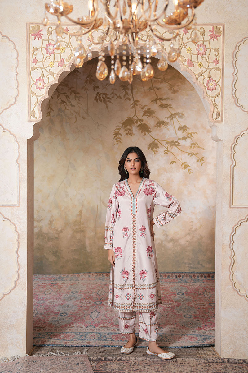 Kasturi Kali Coord Set (Gulabi Savera by Unnati Garg)