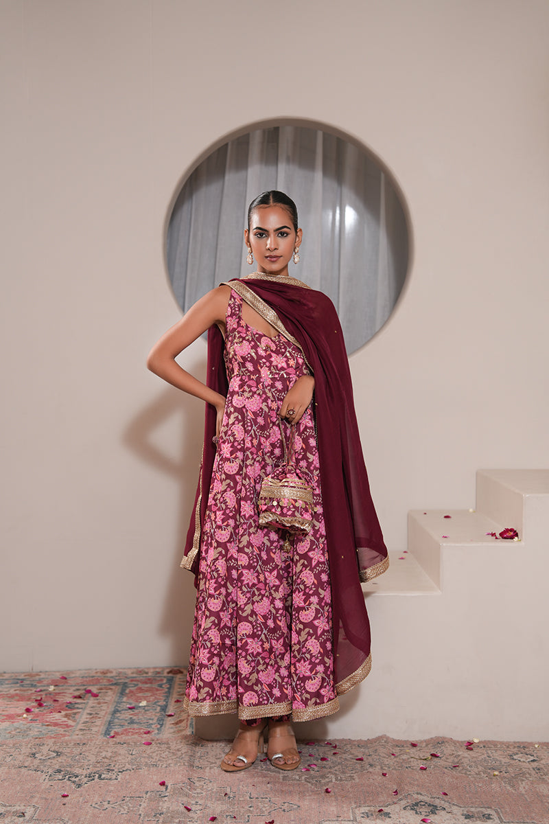 Petunia Gul Anarkali Set (Gulabi Savera by Unnati Garg)