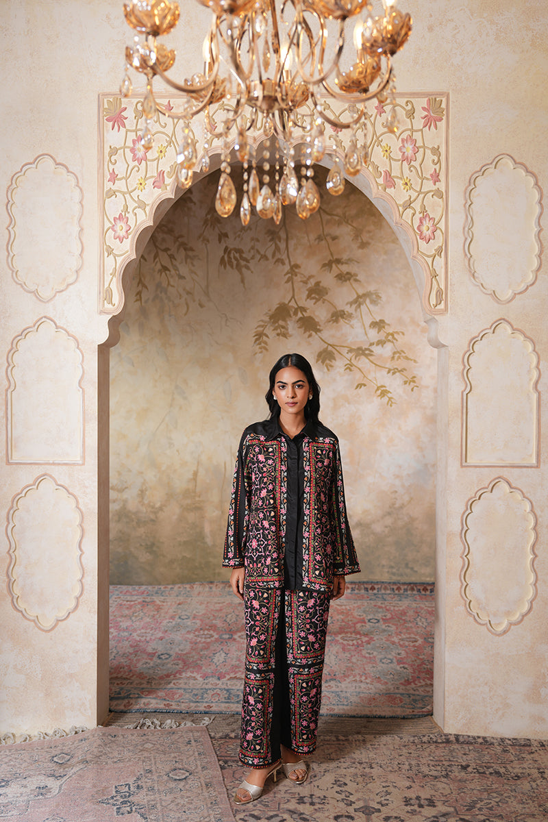 Bulbul Mahal Coord Set (Gulabi Savera by Unnati Garg)