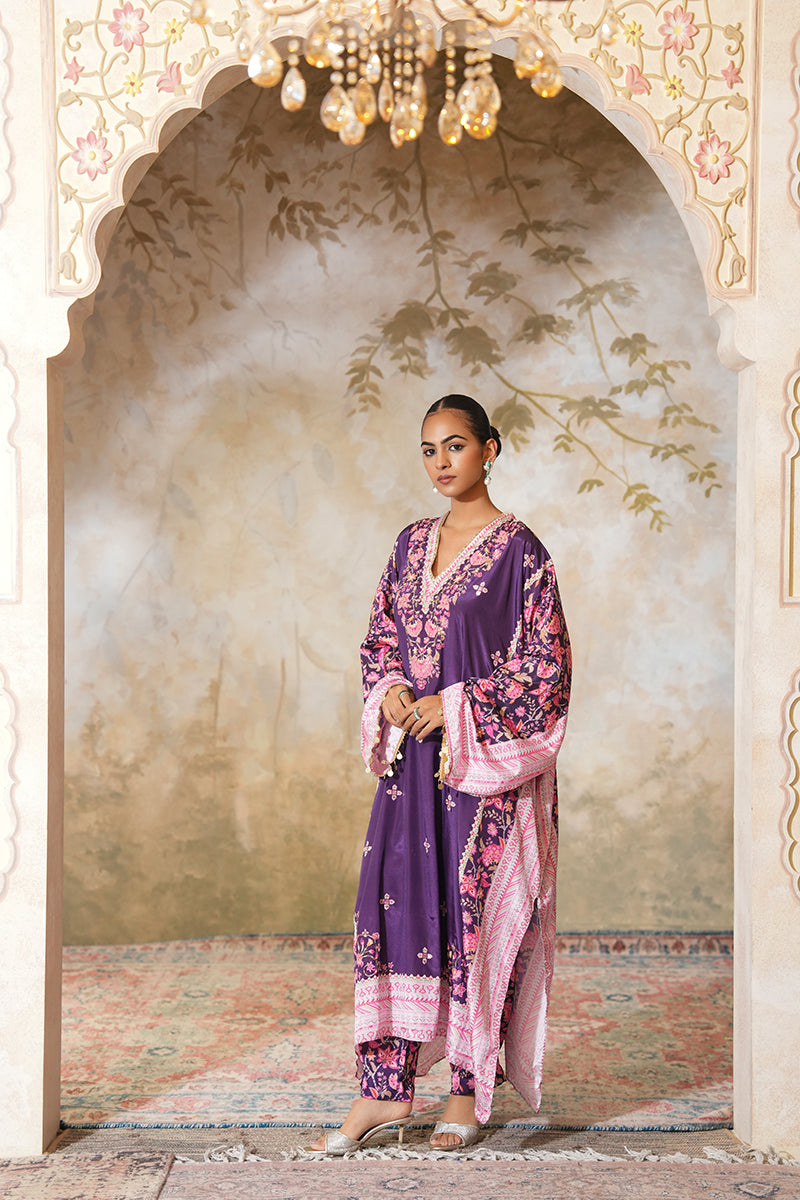 Jamni Naayab Kaftan Set (Gulabi Savera by Unnati Garg)