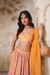 Kesariya Heer Lehenga Set (Gulabi Savera by Unnati Garg)