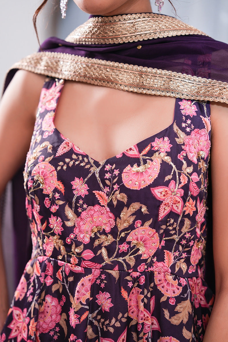 Zinnia Gul Anarkali Set (Gulabi Savera by Unnati Garg)