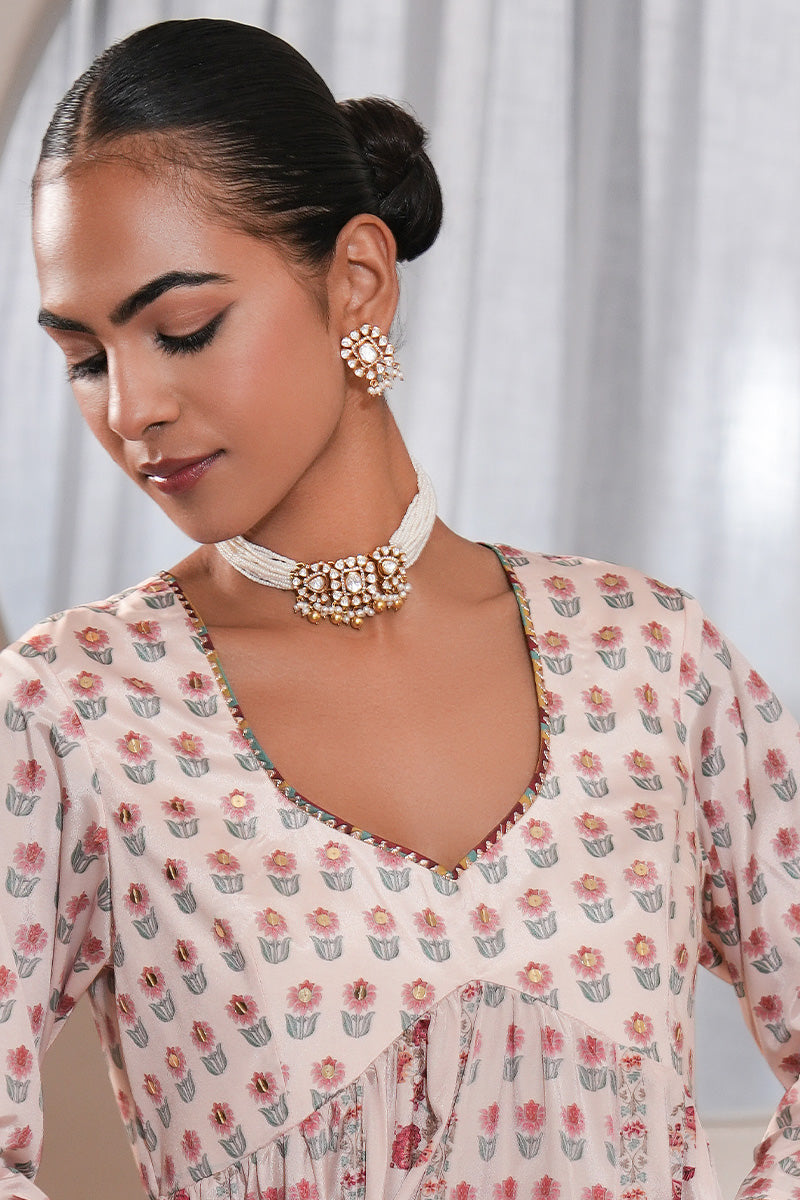 Aaliyah Mehrunissa Anarkali Set (Gulabi Savera by Unnati Gar