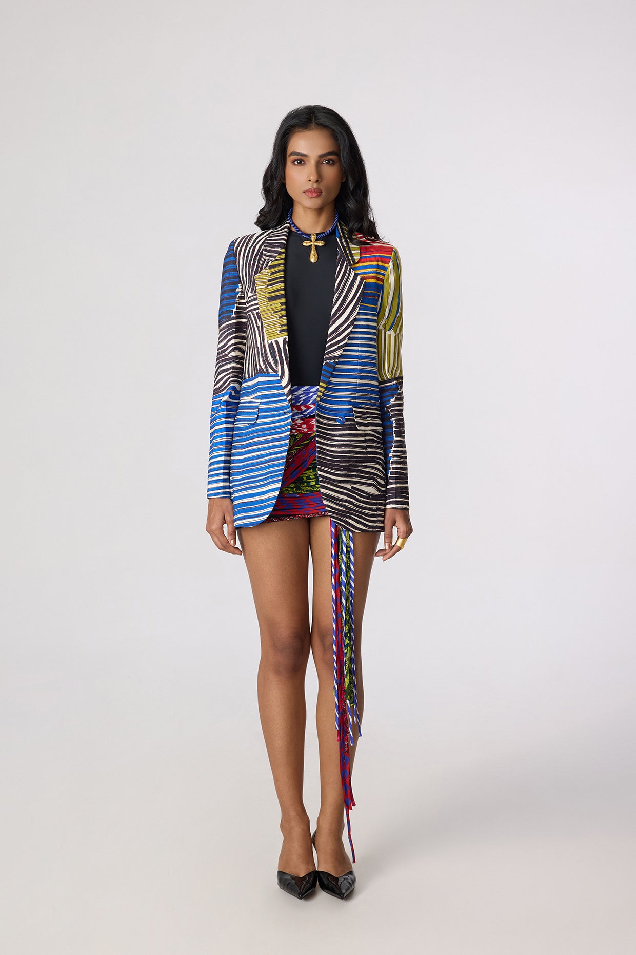 Rebekkah Blazer, Juana Bodysuit & Oakley Skirt (Colour Rhythm Set)- saaksha kinni