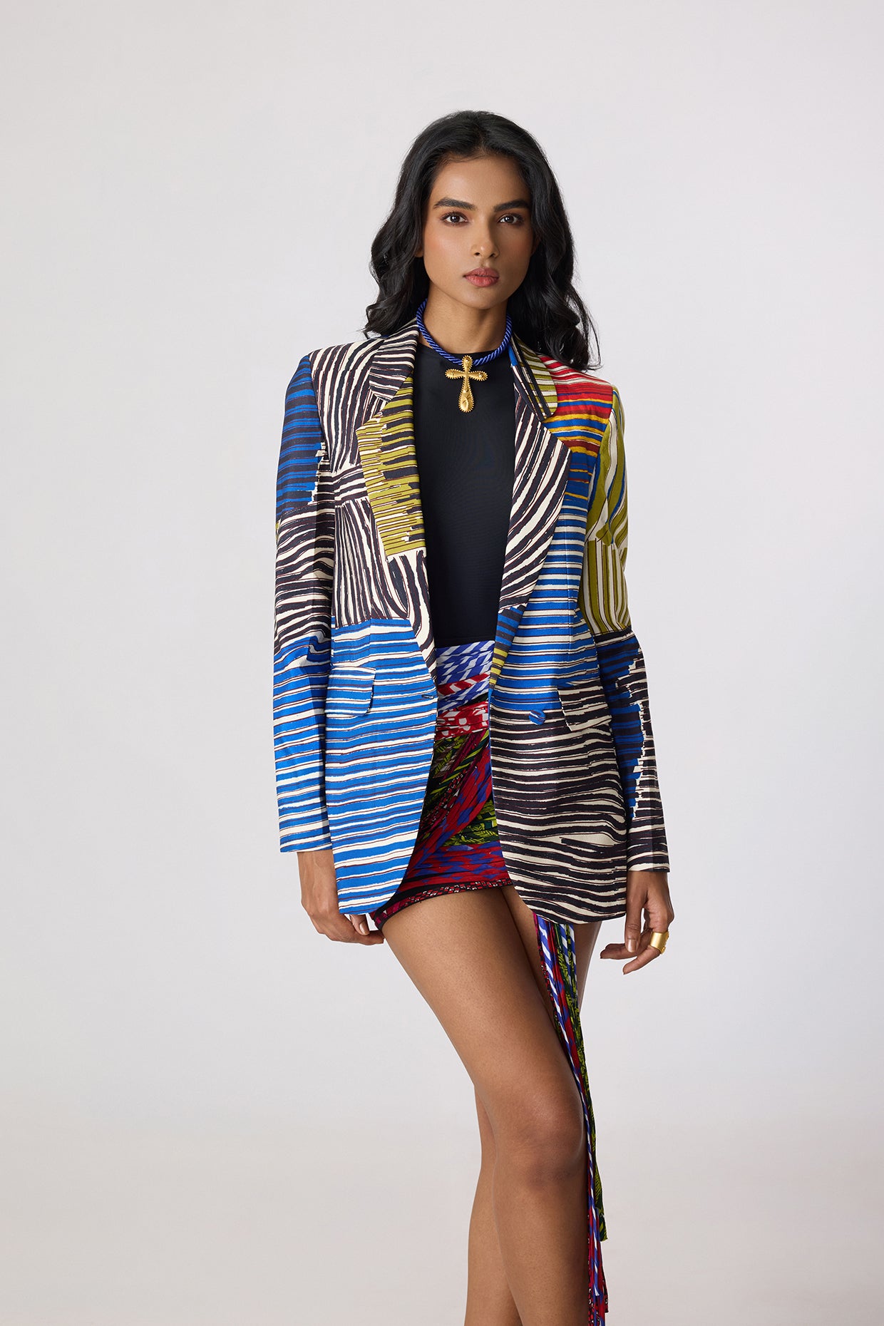Rebekkah Blazer, Juana Bodysuit & Oakley Skirt (Colour Rhythm Set)- saaksha kinni