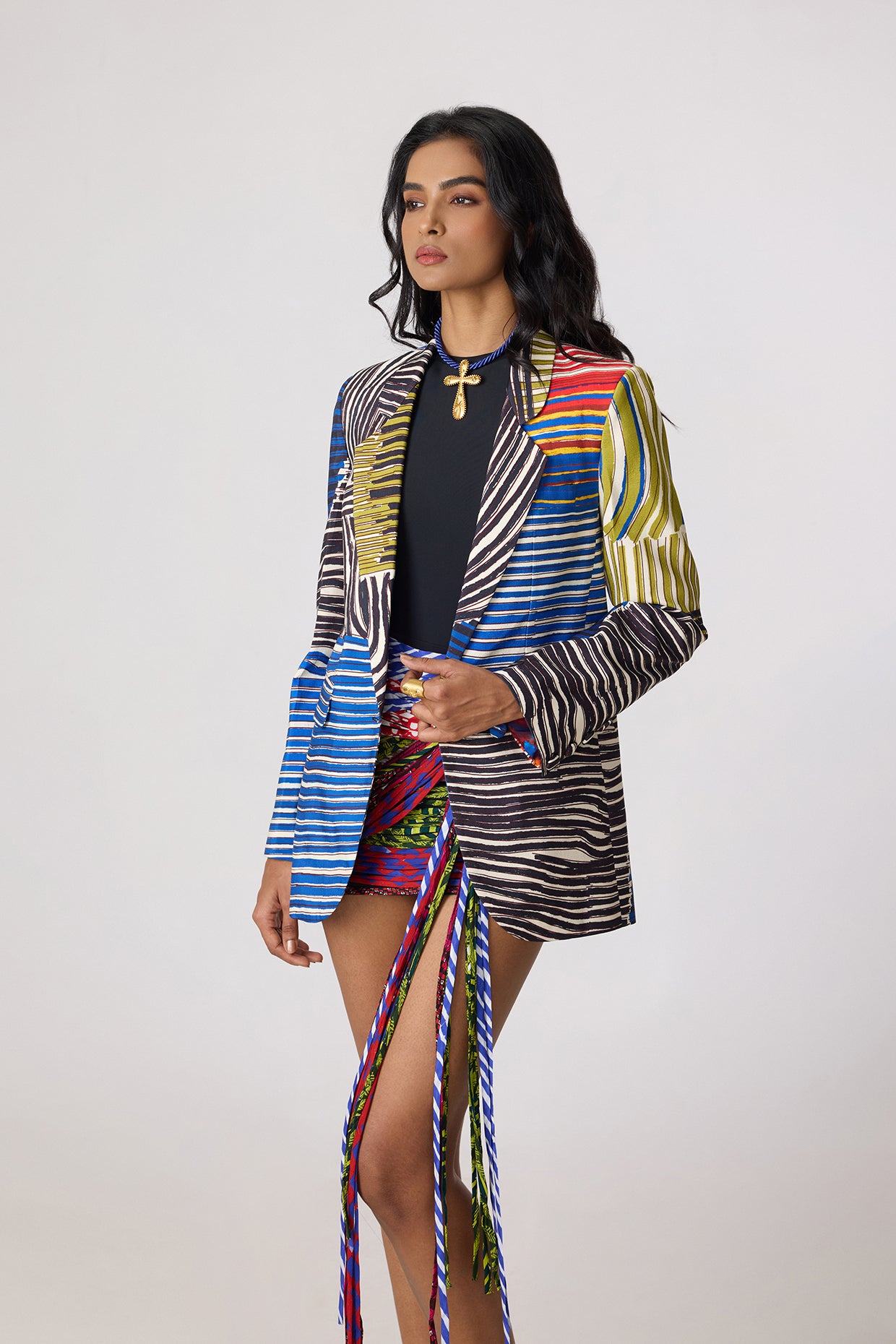 Rebekkah Blazer, Juana Bodysuit & Oakley Skirt (Colour Rhythm Set)- saaksha kinni
