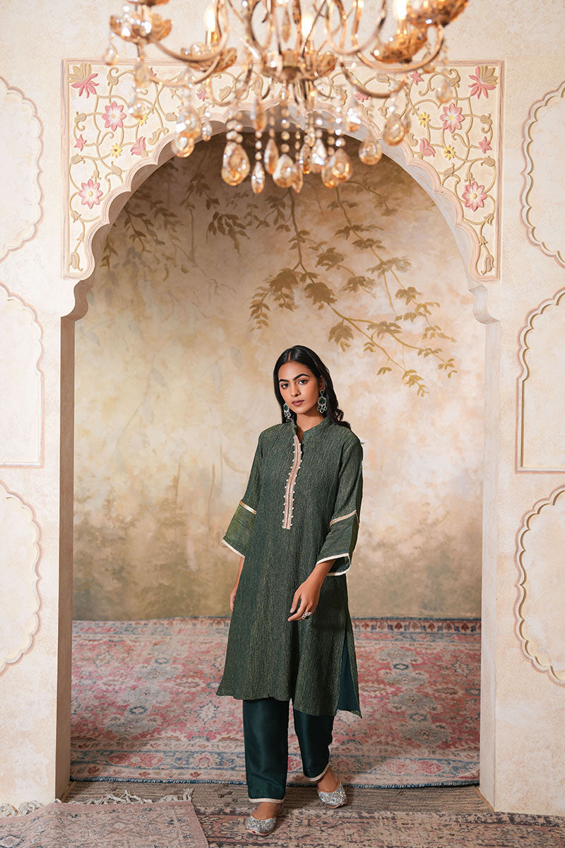 Bagh Tissue Silk Set (Gulabi Savera by Unnati Garg)
