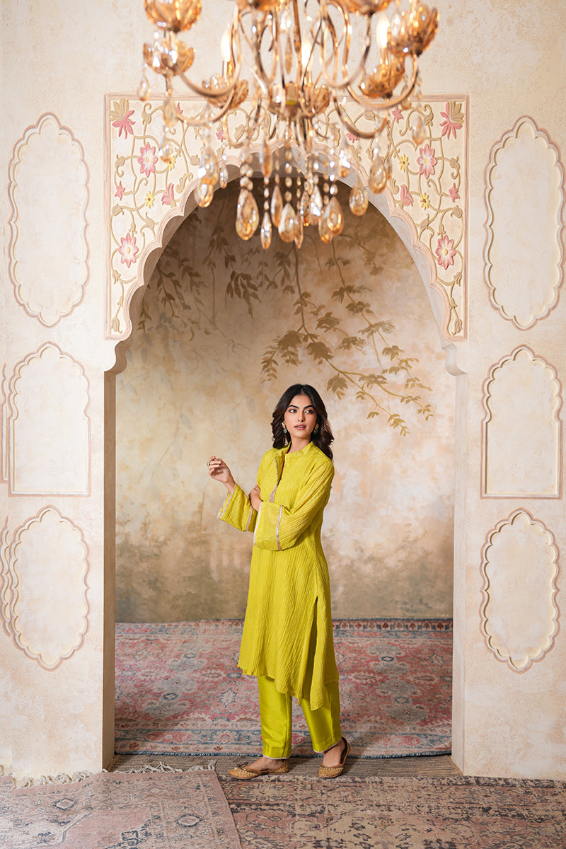 Angoori Tissue Silk Set (Gulabi Savera by Unnati Garg)
