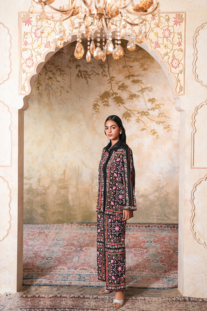 Bulbul Mahal Coord Set (Gulabi Savera by Unnati Garg)