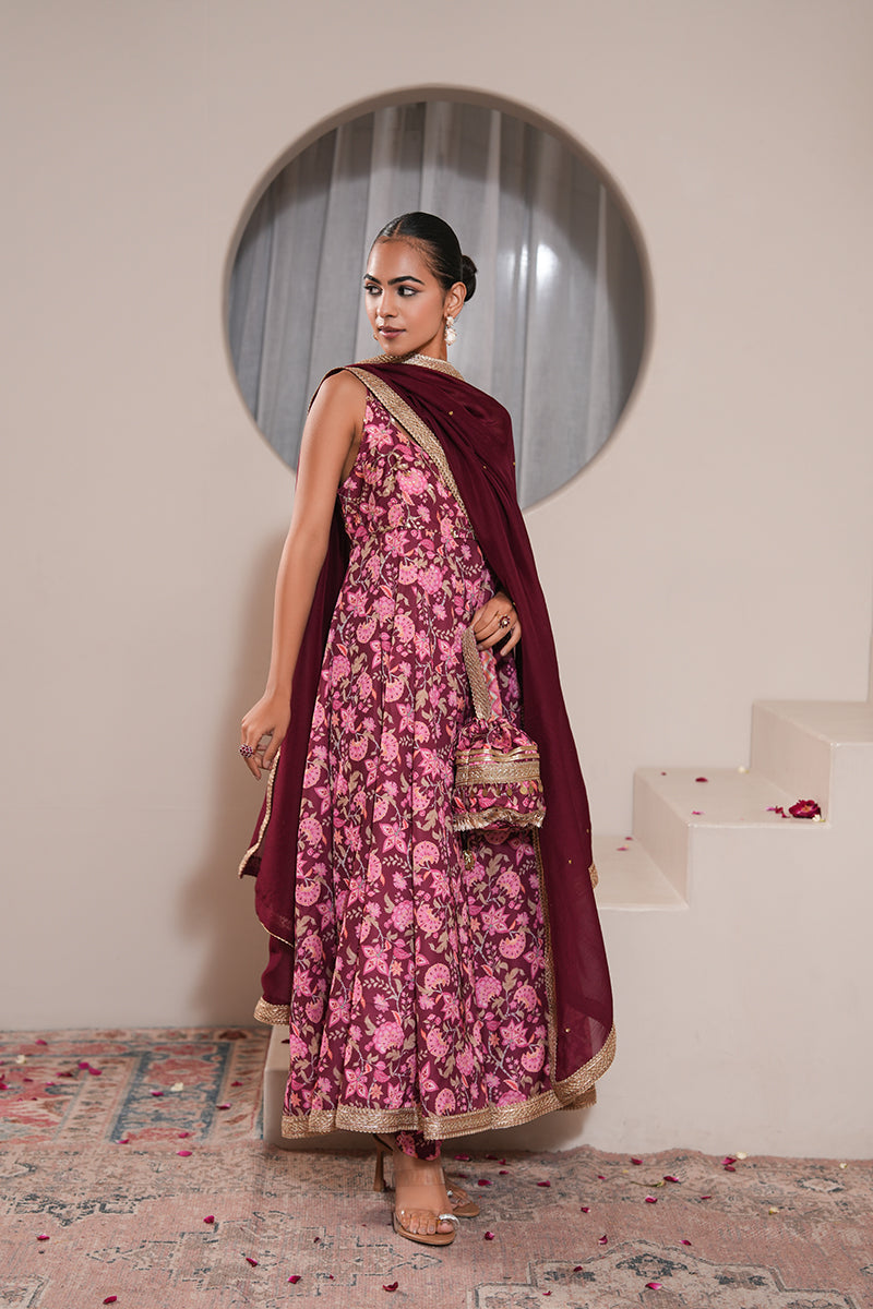 Petunia Gul Anarkali Set (Gulabi Savera by Unnati Garg)
