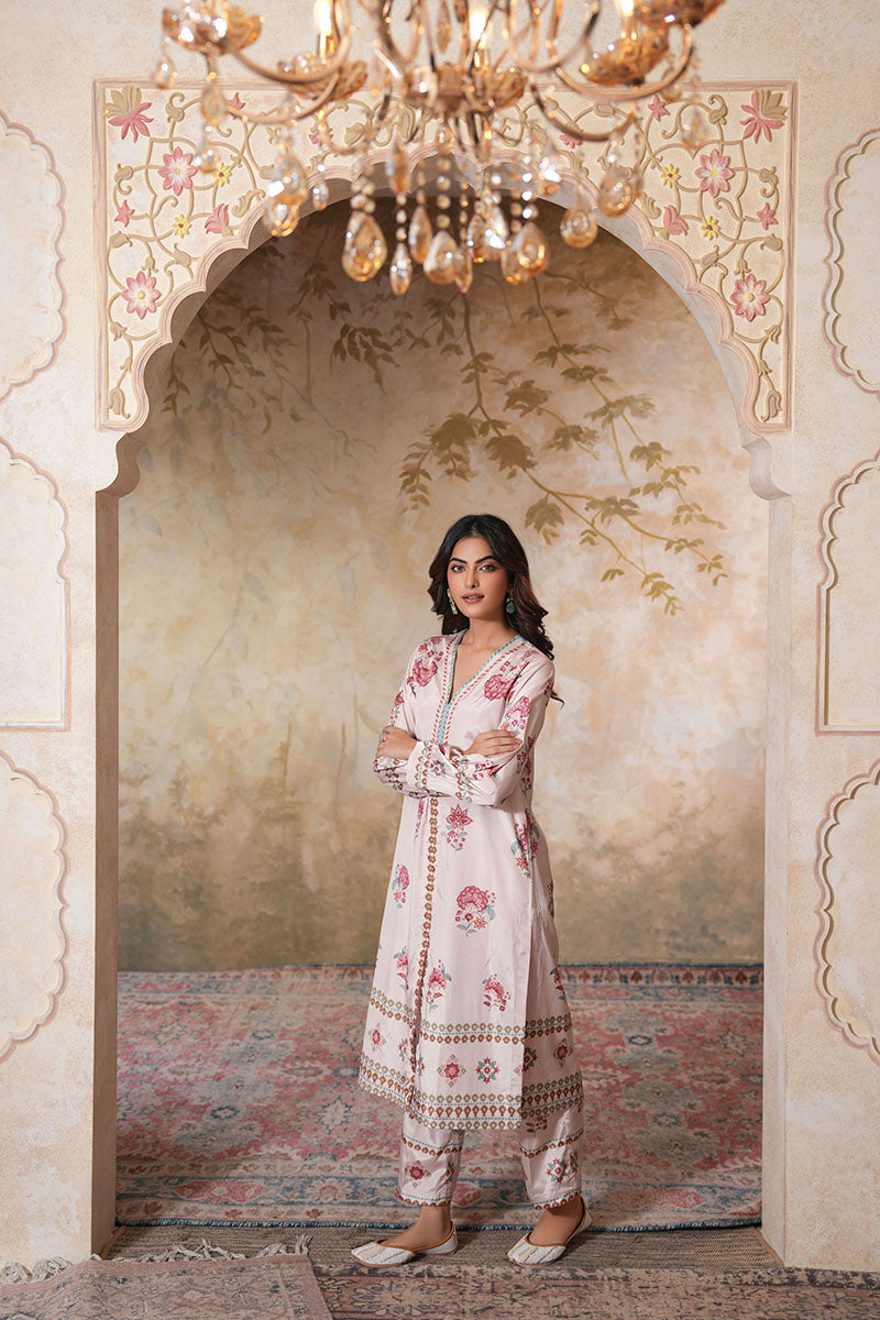 Kasturi Kali Coord Set (Gulabi Savera by Unnati Garg)