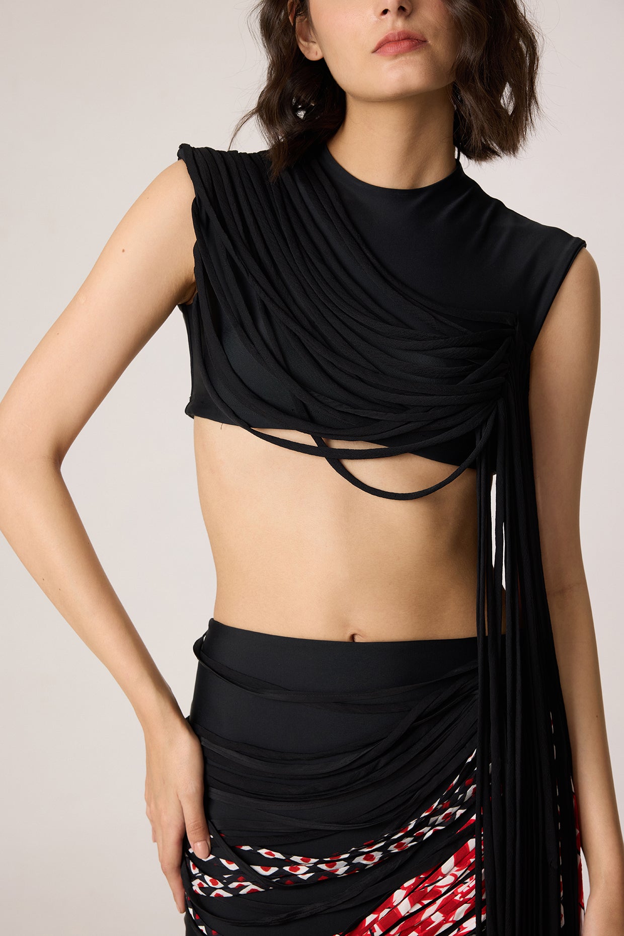 Melia Blouse & Eden Skirt (Tassel Rhythm Set)- Saaksha Kinni