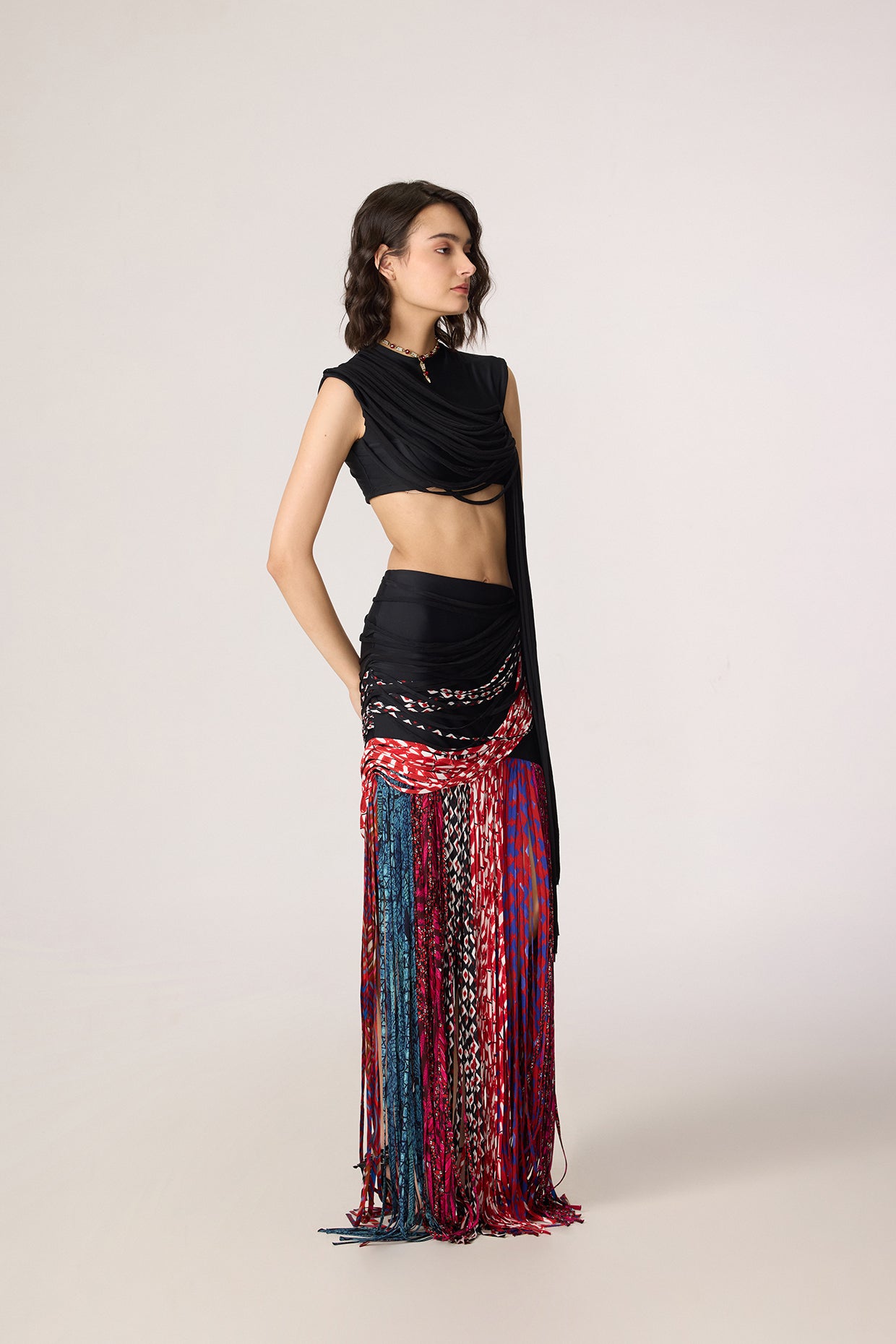 Melia Blouse & Eden Skirt (Tassel Rhythm Set)- Saaksha Kinni