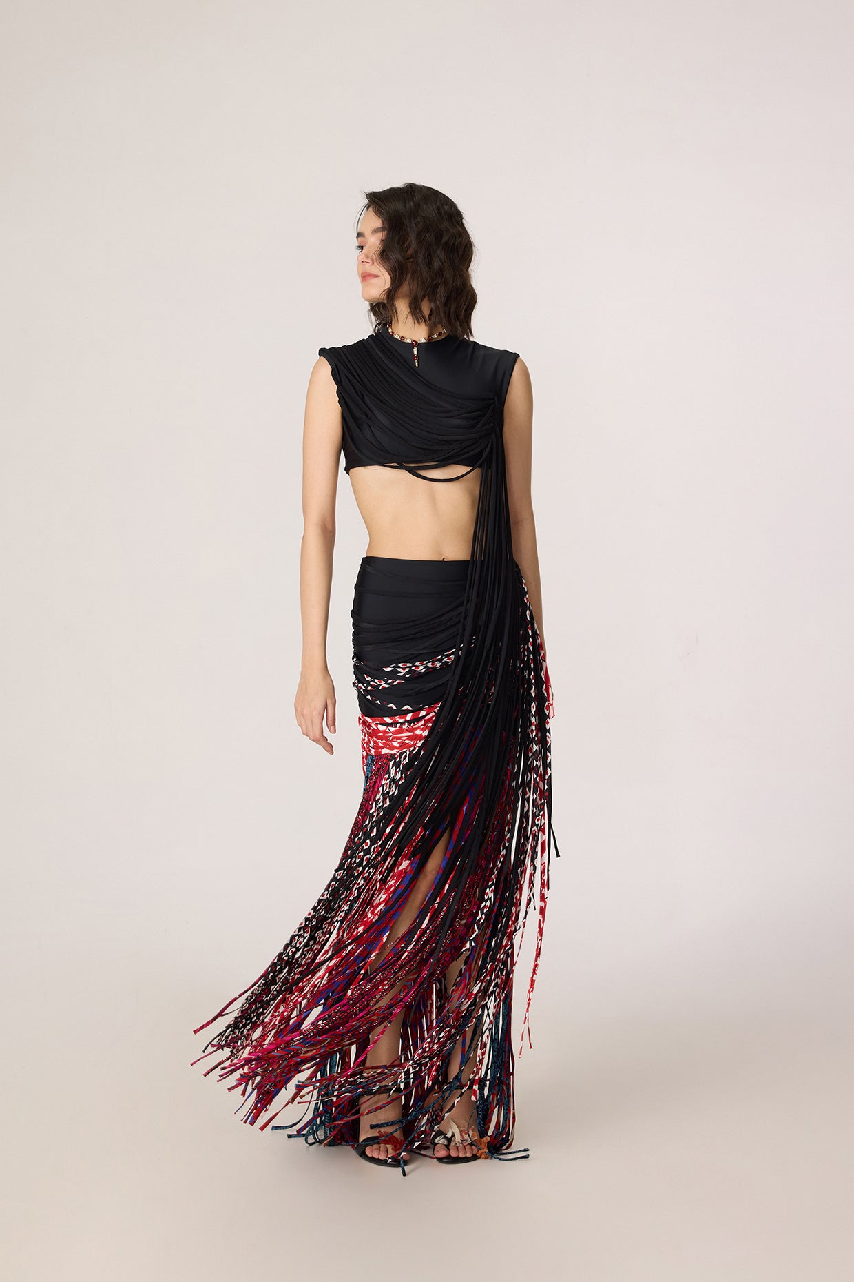 Melia Blouse & Eden Skirt (Tassel Rhythm Set)- Saaksha Kinni