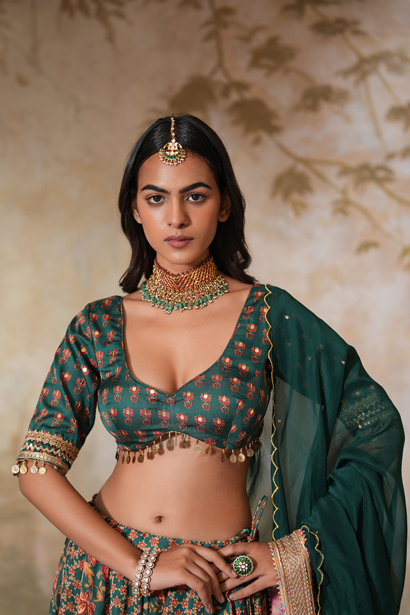 Mayuri Heer Lehenga Set (Gulabi Savera by Unnati Garg)