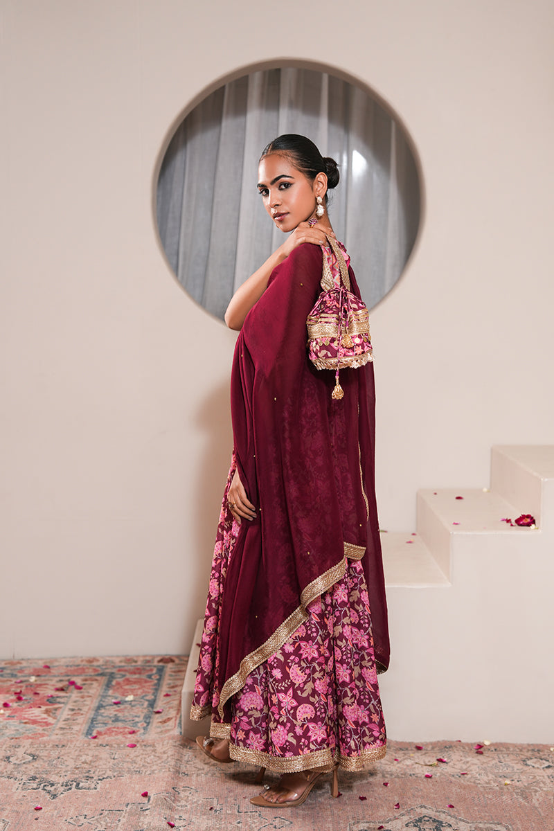 Petunia Gul Anarkali Set (Gulabi Savera by Unnati Garg)
