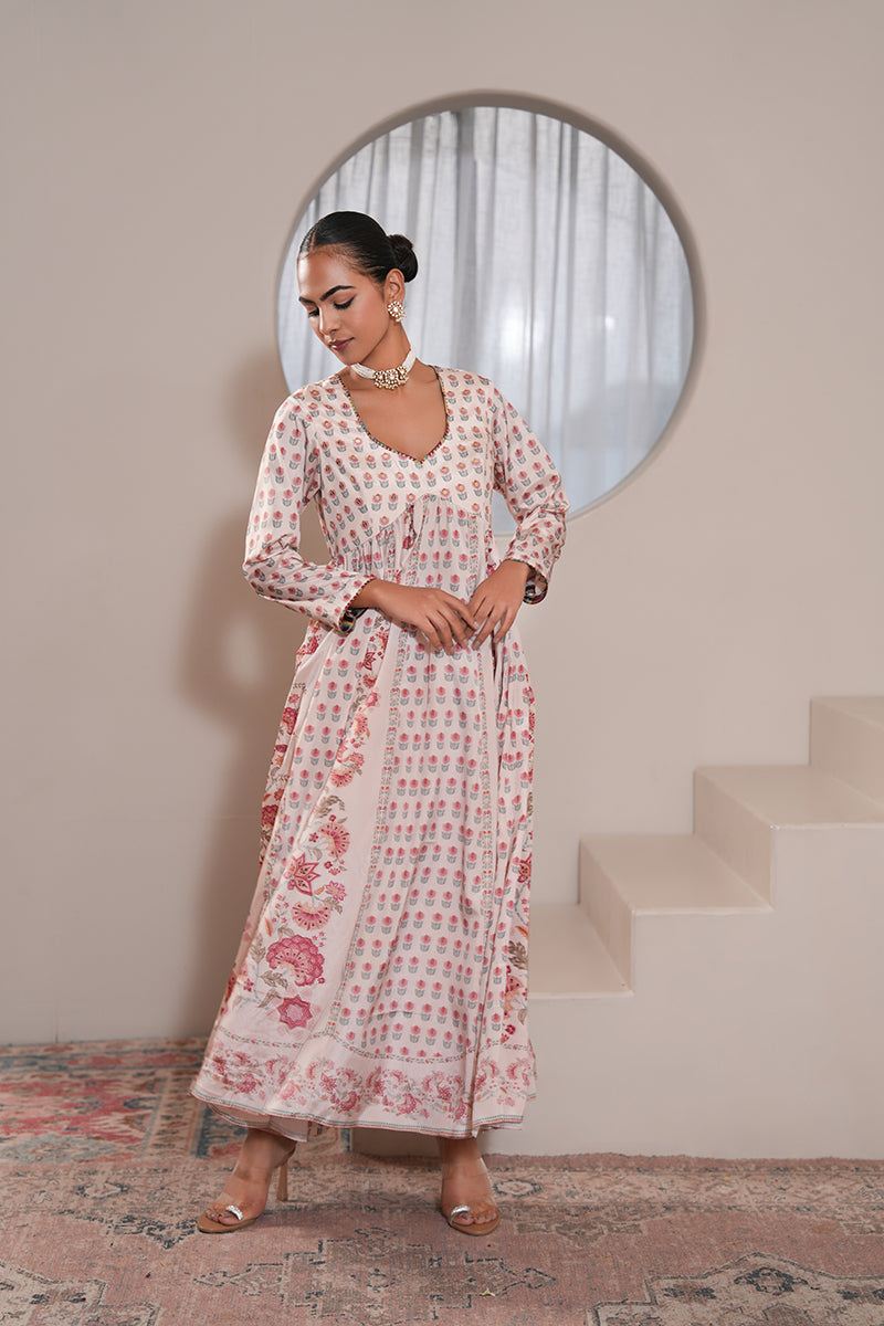 Aaliyah Mehrunissa Anarkali Set (Gulabi Savera by Unnati Gar