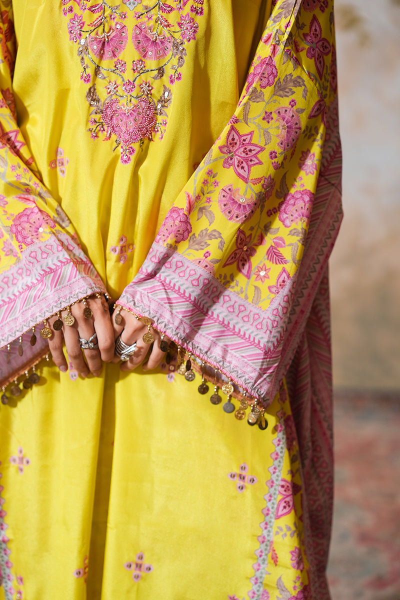 Nargis Naayab Kaftan Set (Gulabi Savera by Unnati Garg)