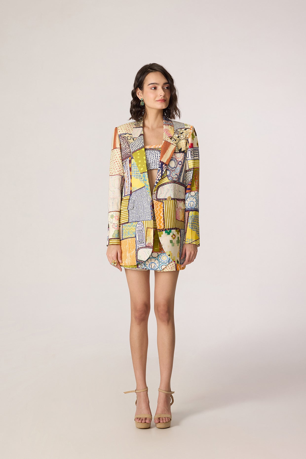 The Fusion Three-Piece Set (Rebekkah Blazer, Juniper Bustier & Cinnora Skort)- Saaksha kinni