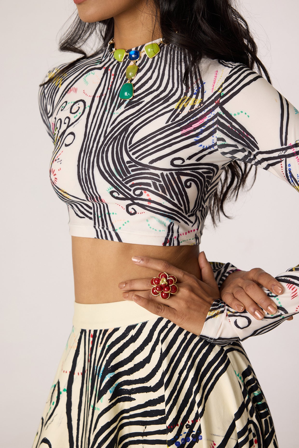 Gigi Blouse & Dracy Skirt (Swiggle Rhythm Set)- Saaksha Kinni