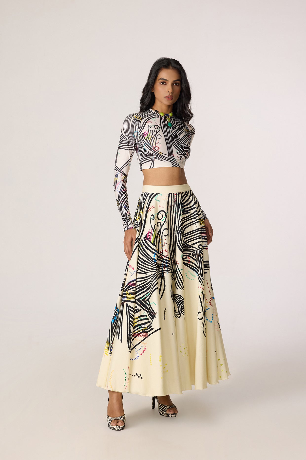 Gigi Blouse & Dracy Skirt (Swiggle Rhythm Set)- Saaksha Kinni