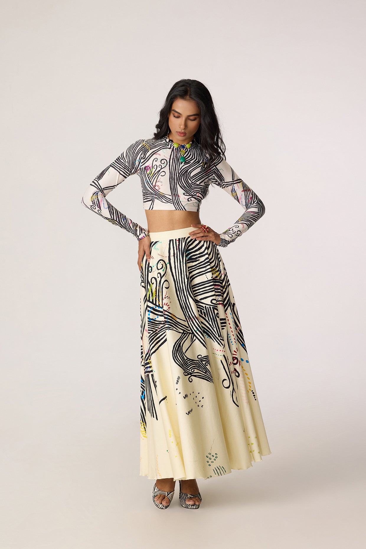 Gigi Blouse & Dracy Skirt (Swiggle Rhythm Set)- Saaksha Kinni
