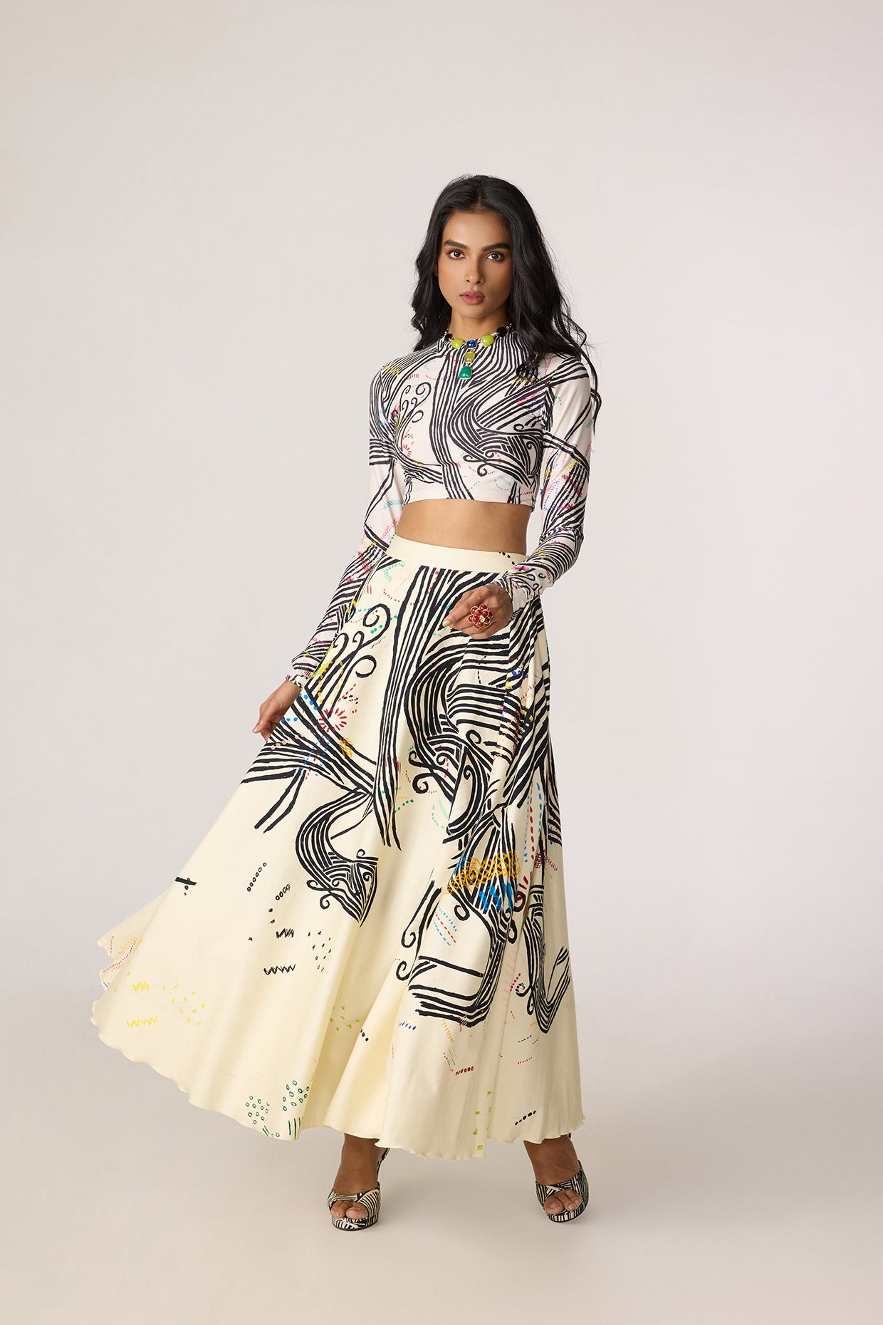 Gigi Blouse & Dracy Skirt (Swiggle Rhythm Set)- Saaksha Kinni