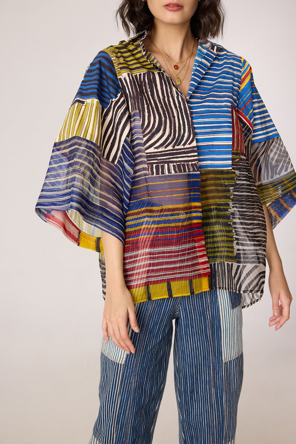 Bellamy Shirt & Jax Jeans (Rhythm Stripe Set)- Saaksha Kinni