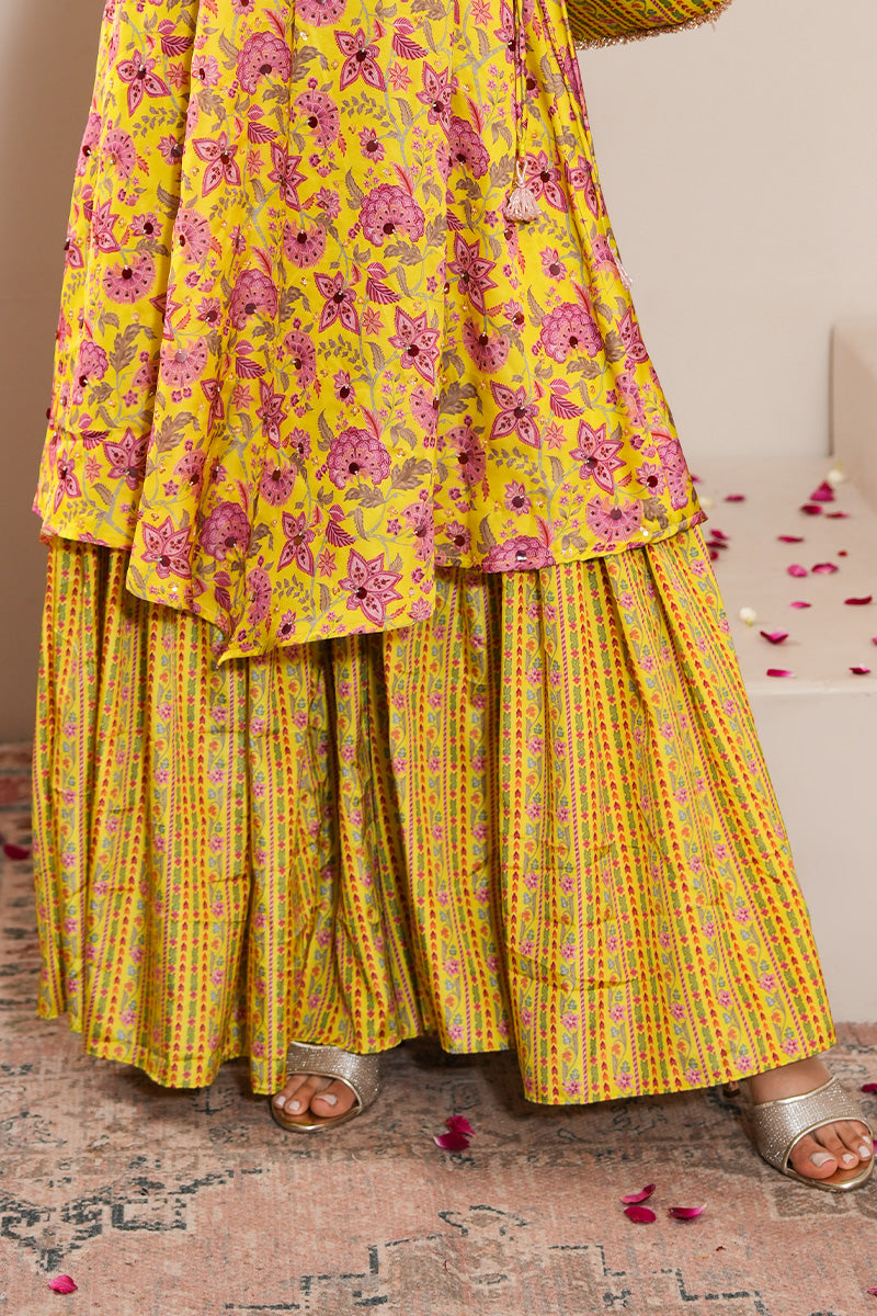 Jasmine Pearl Gharara Set (Gulabi Savera by Unnati Garg)