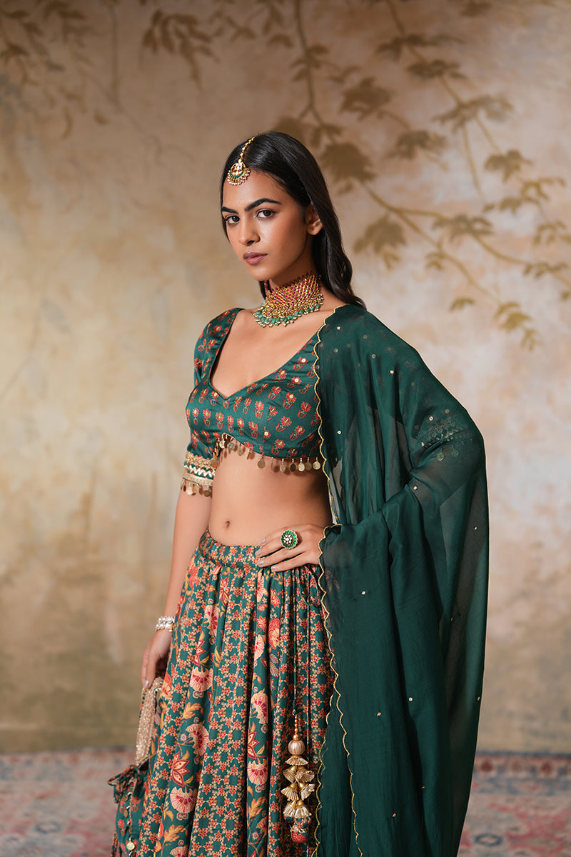 Mayuri Heer Lehenga Set (Gulabi Savera by Unnati Garg)