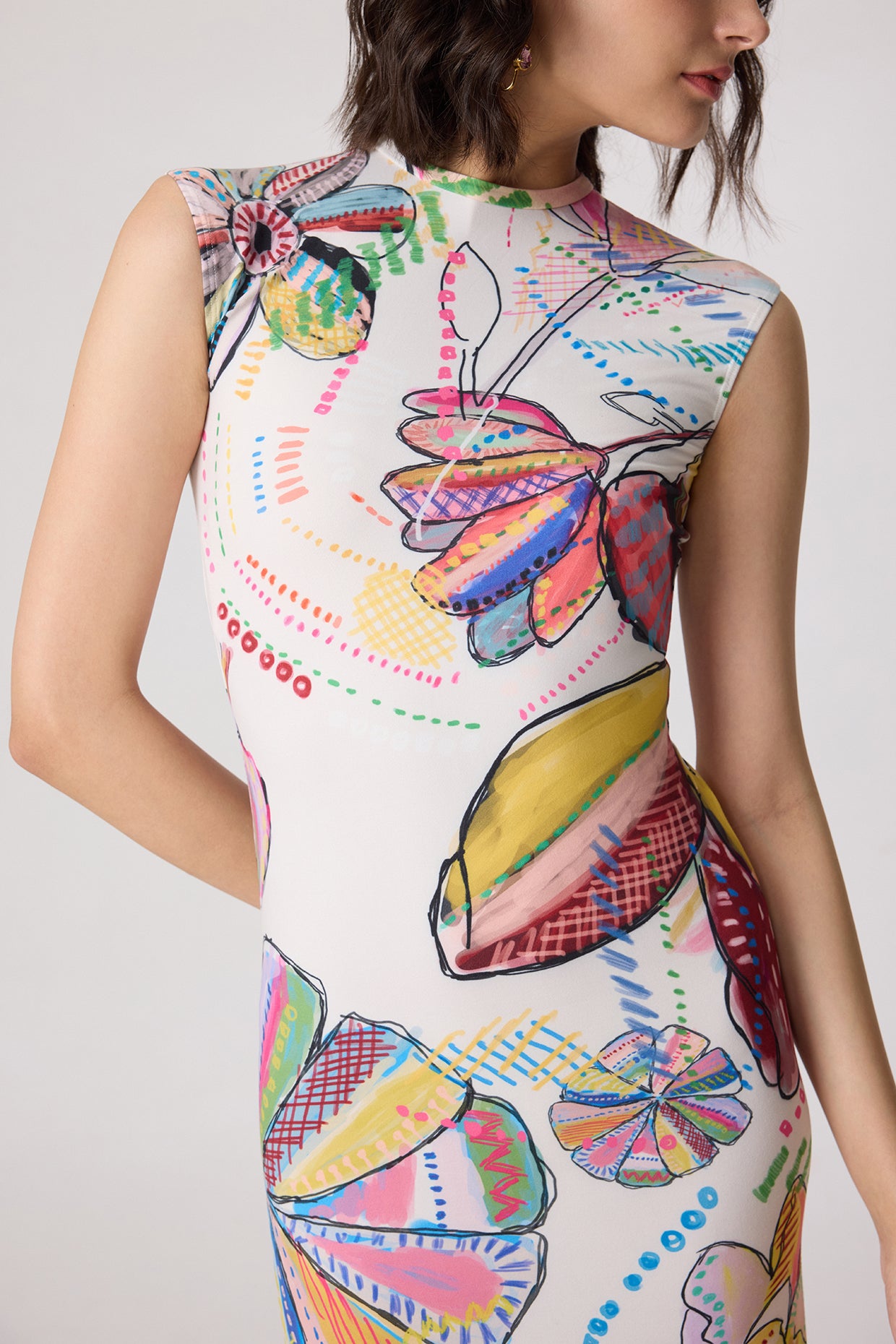 Starlet Dress - Abstract Pastel- Saaksha Kinni