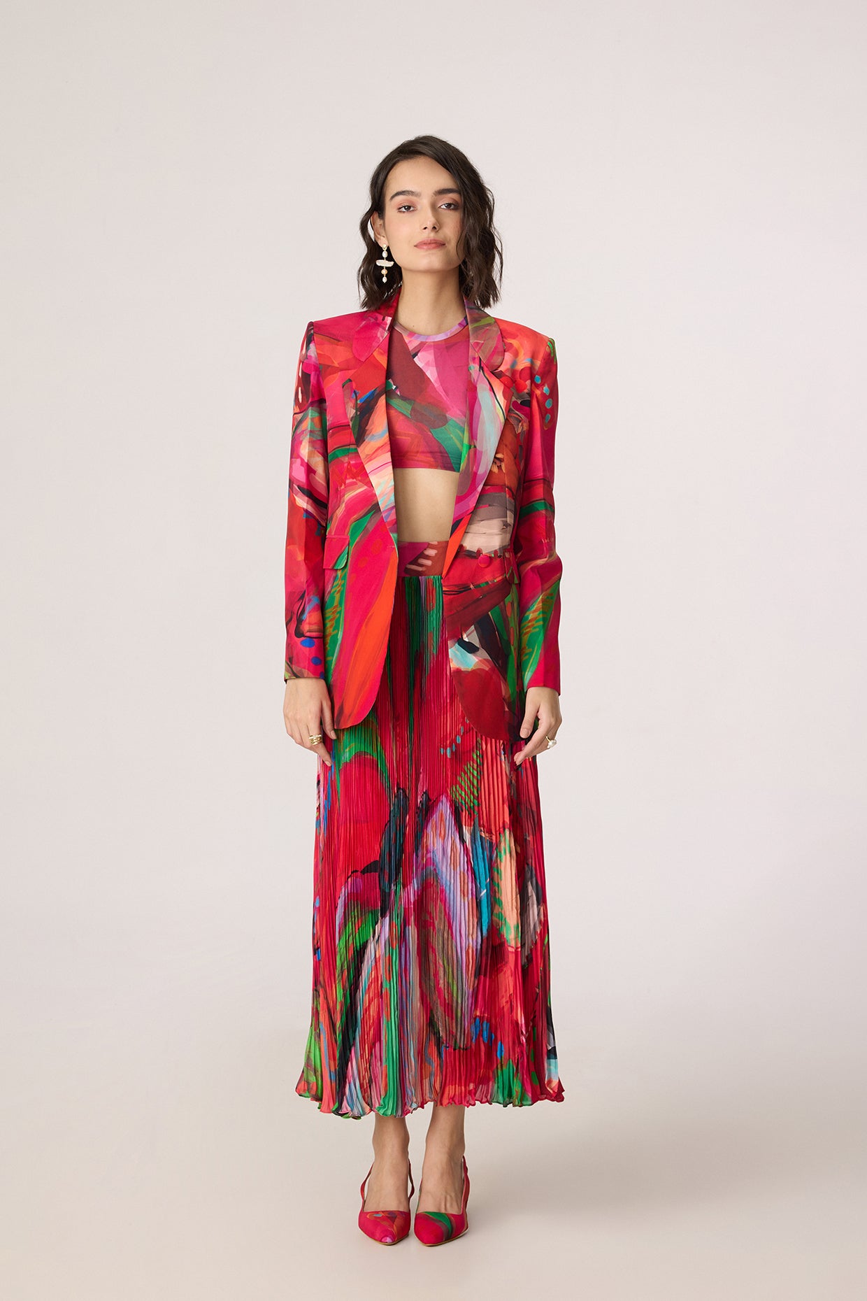 The Tropica Trio (Rebekkah Blazer, Zavi Blouse & Zora Skirt)- Saaksha kinni