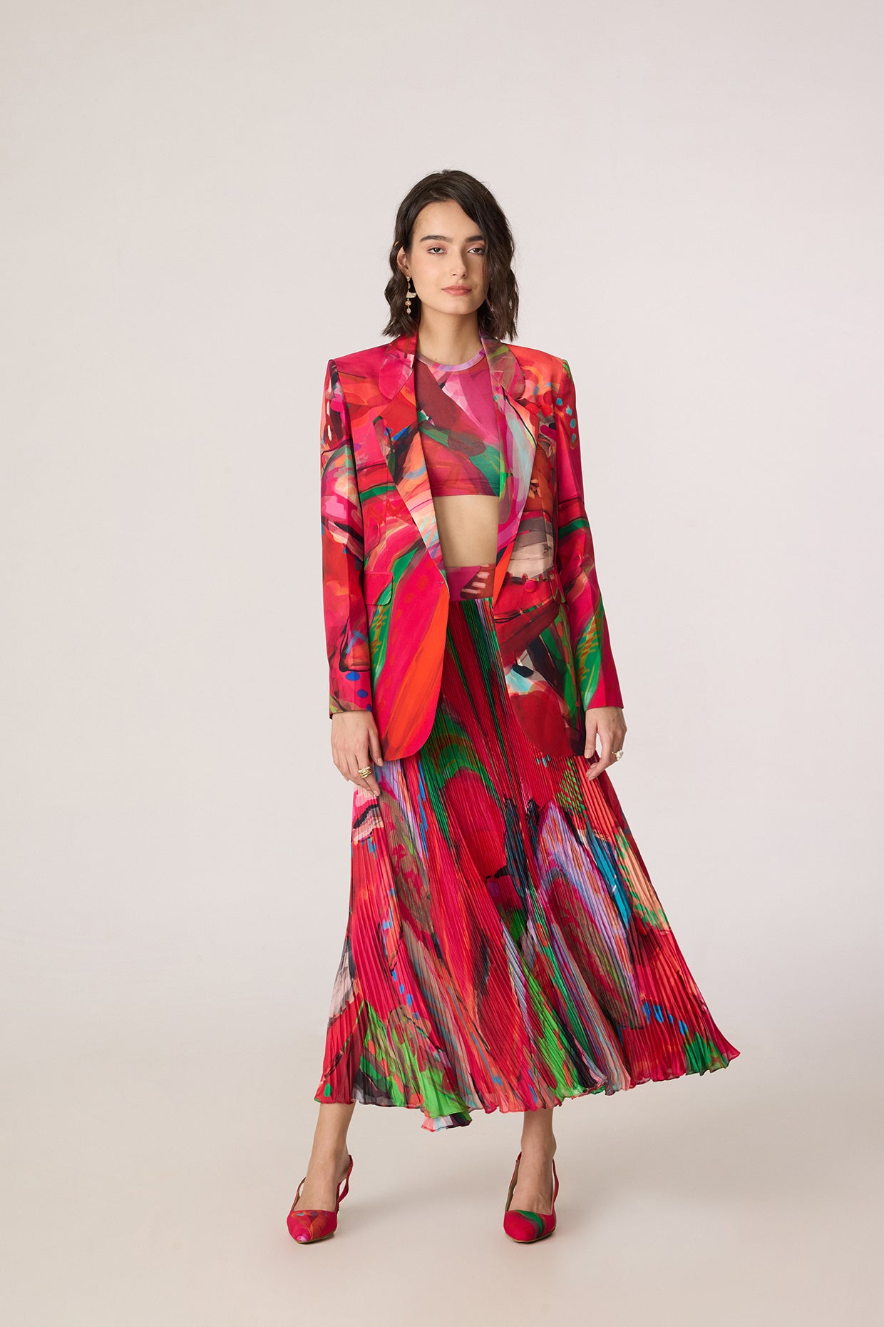 The Tropica Trio (Rebekkah Blazer, Zavi Blouse & Zora Skirt)- Saaksha kinni