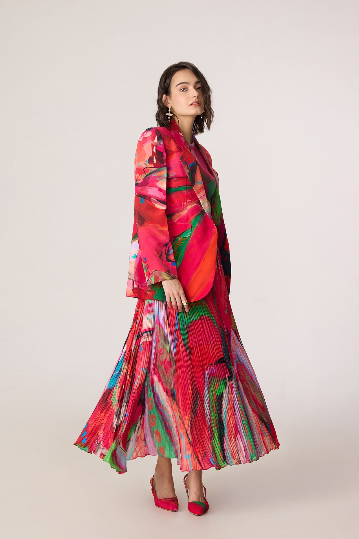 The Tropica Trio (Rebekkah Blazer, Zavi Blouse & Zora Skirt)- Saaksha kinni