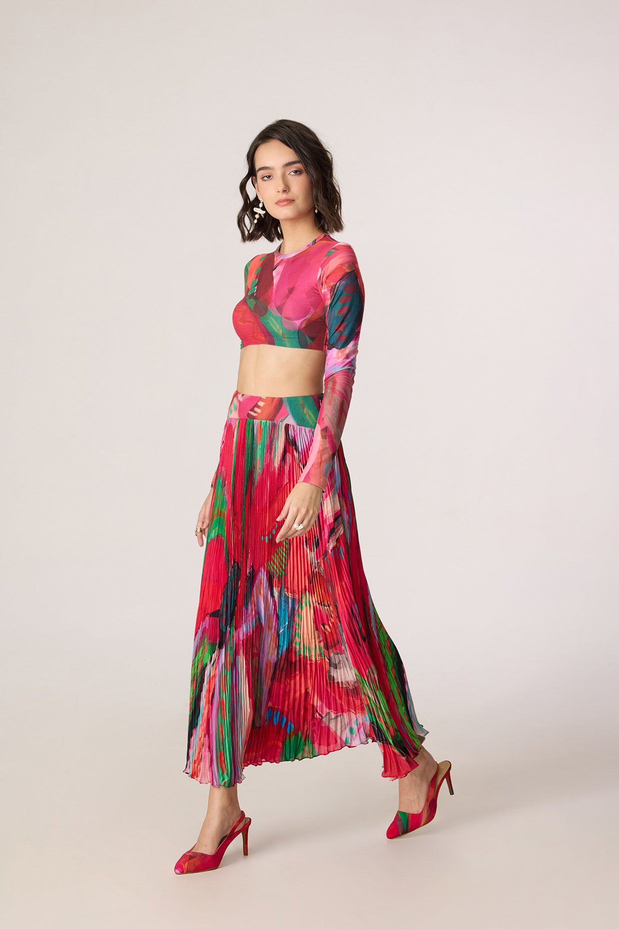 The Zavi & Zora Set (Tropica Jersey & Pleat Duo)- Saaksha Kinni