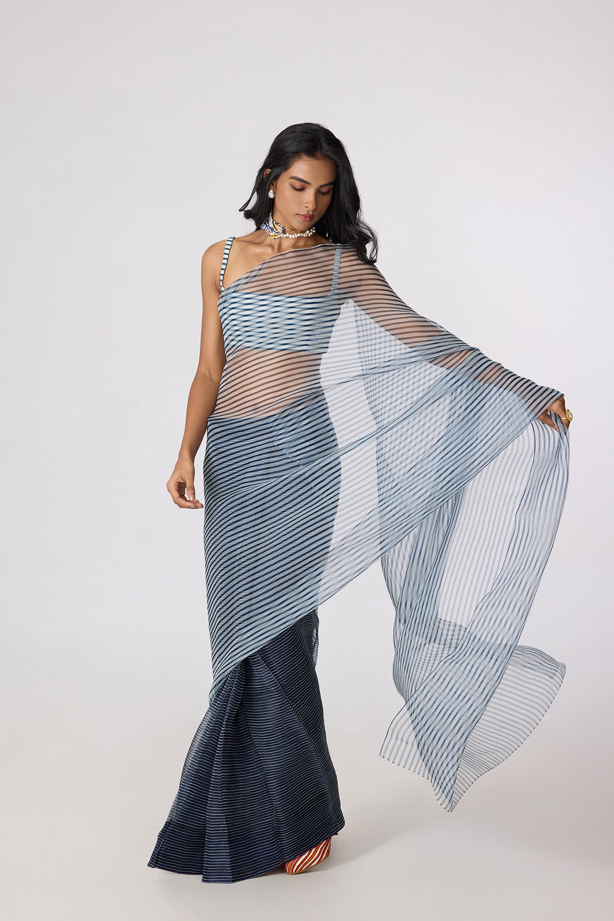 Agatha Sari & Joyce Bustier (Denim Stripe Concept)- saaksha kinni