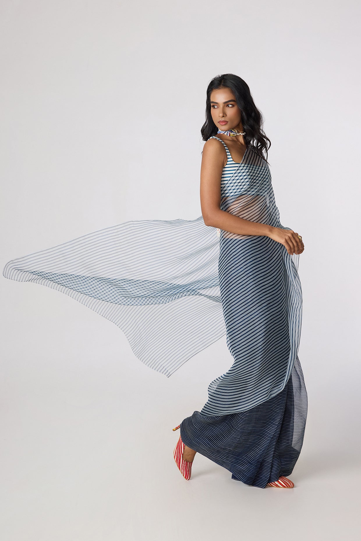 Agatha Sari & Joyce Bustier (Denim Stripe Concept)- saaksha kinni