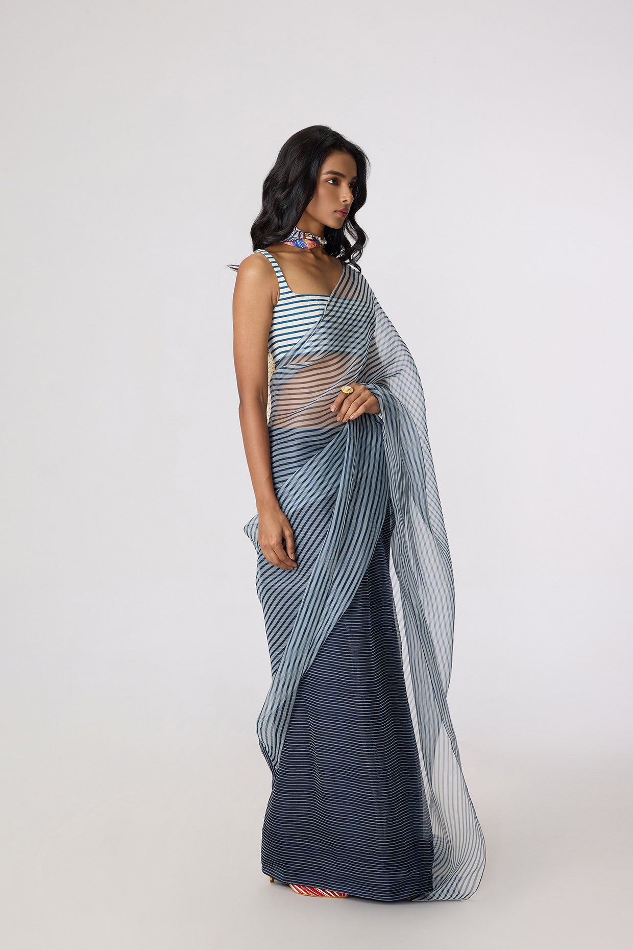 Agatha Sari & Joyce Bustier (Denim Stripe Concept)- saaksha kinni
