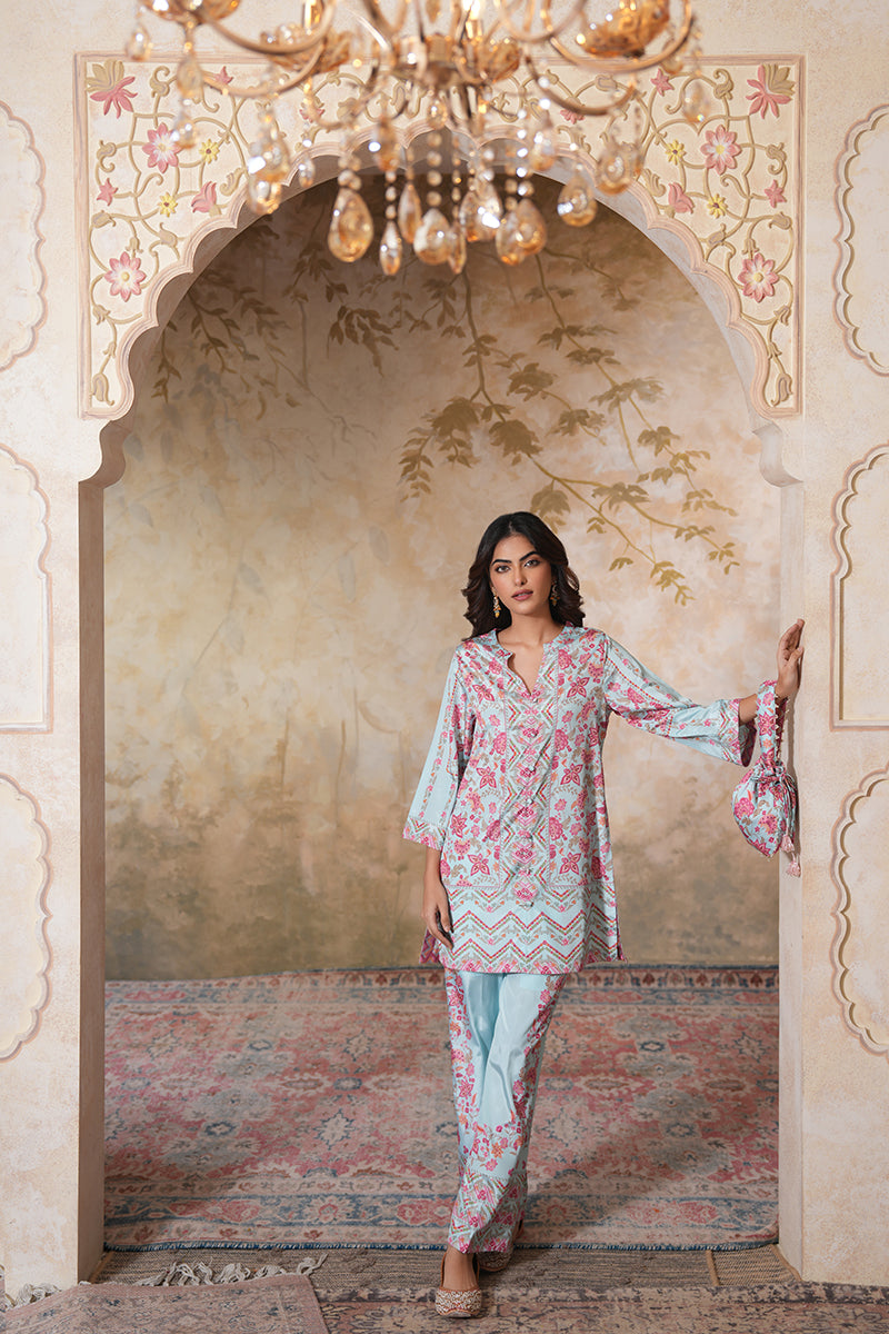 Falak Jaal Coord Set (Gulabi Savera by Unnati Garg)