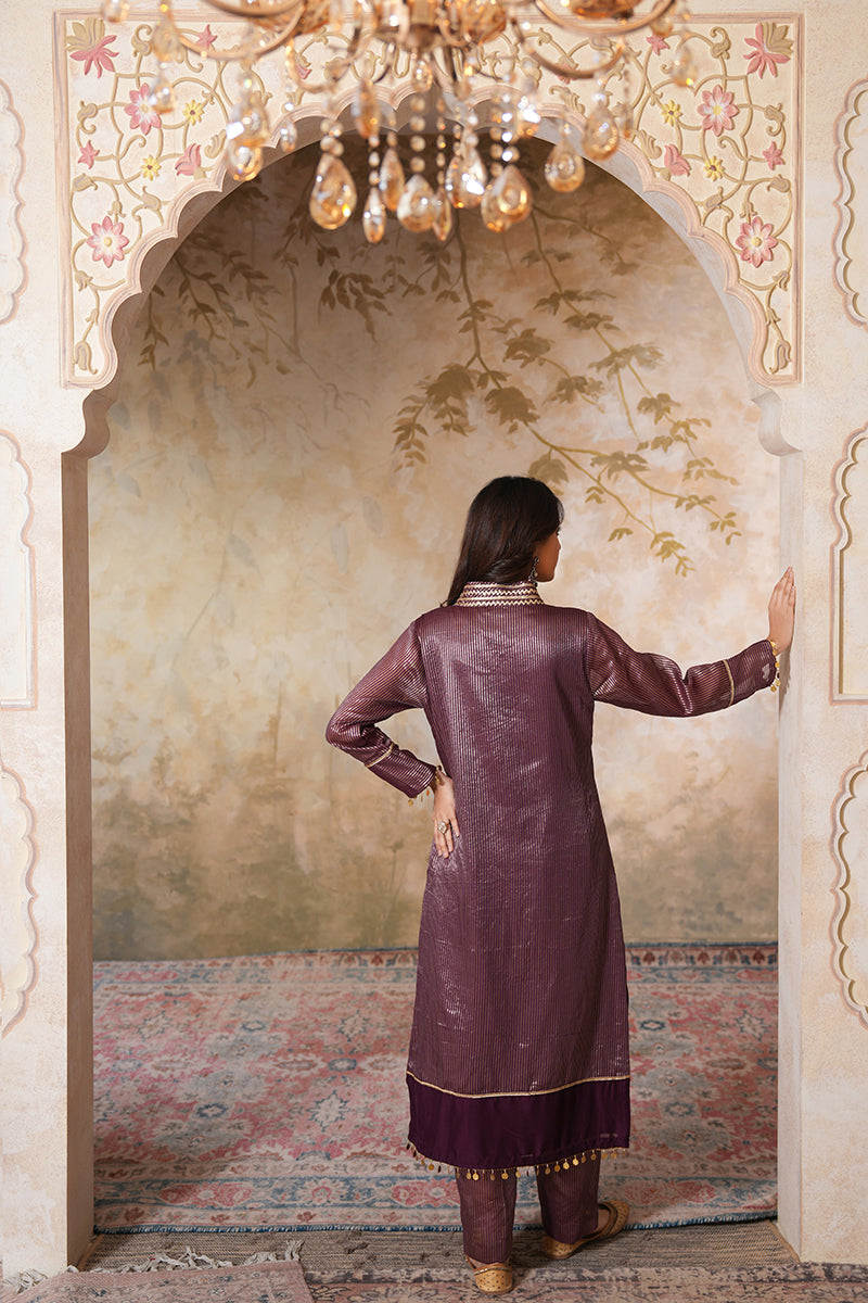 Gauhar Gota Kurta Set (Gulabi Savera by Unnati Garg)