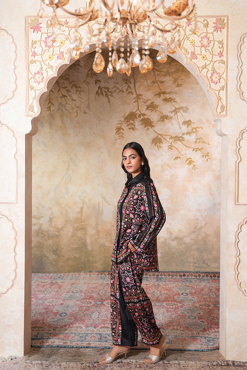 Bulbul Mahal Coord Set (Gulabi Savera by Unnati Garg)
