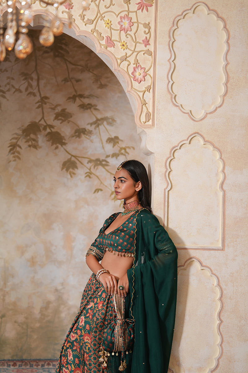 Mayuri Heer Lehenga Set (Gulabi Savera by Unnati Garg)