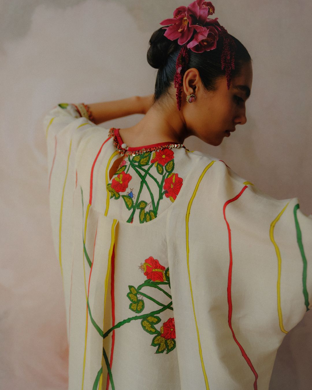 Floral Stripe Kurta Set