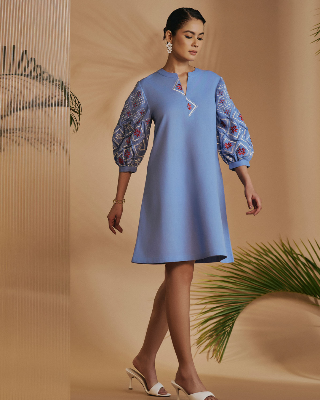 ORIGANI Blue Rainforest Tunic Dress