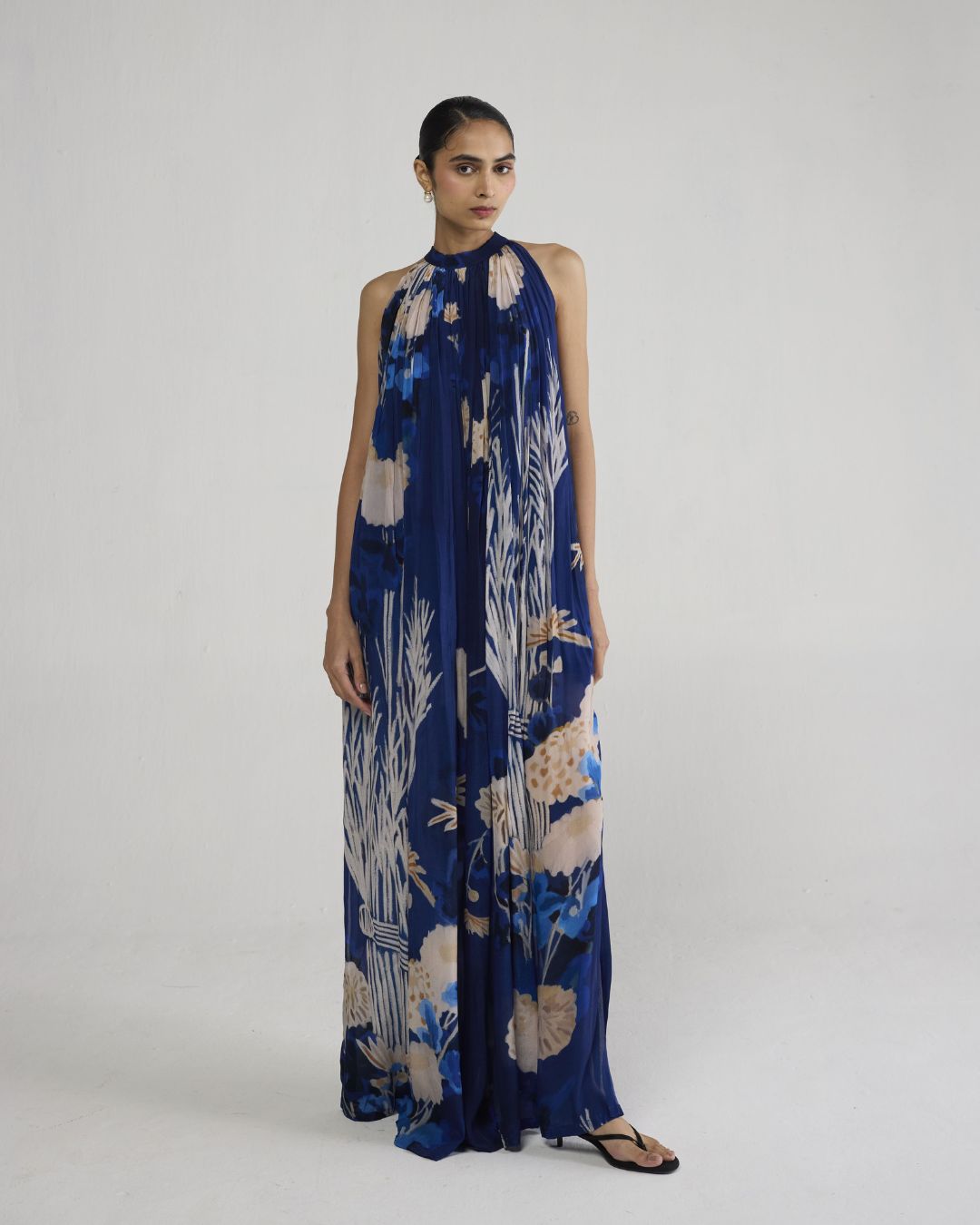 Ren Halterneck Crepe Dress