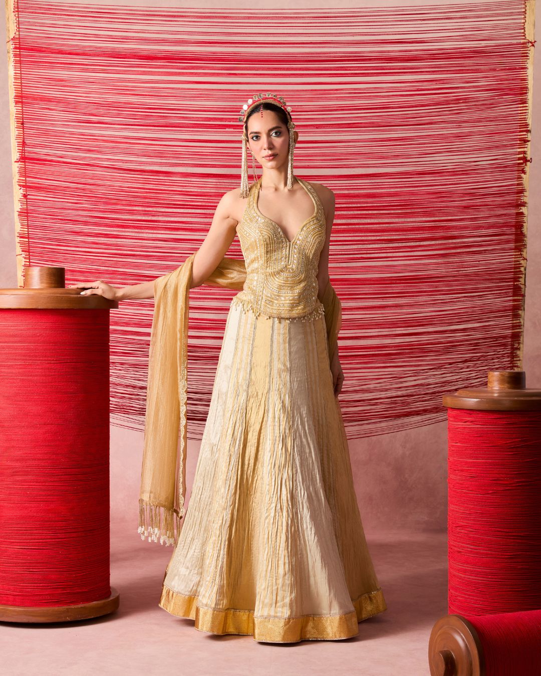 JUGNU GOLD LEHENGA