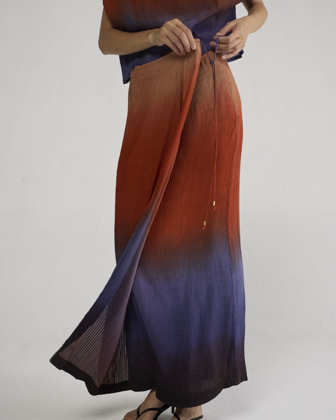 Ume Pintucks Wrap Skirt