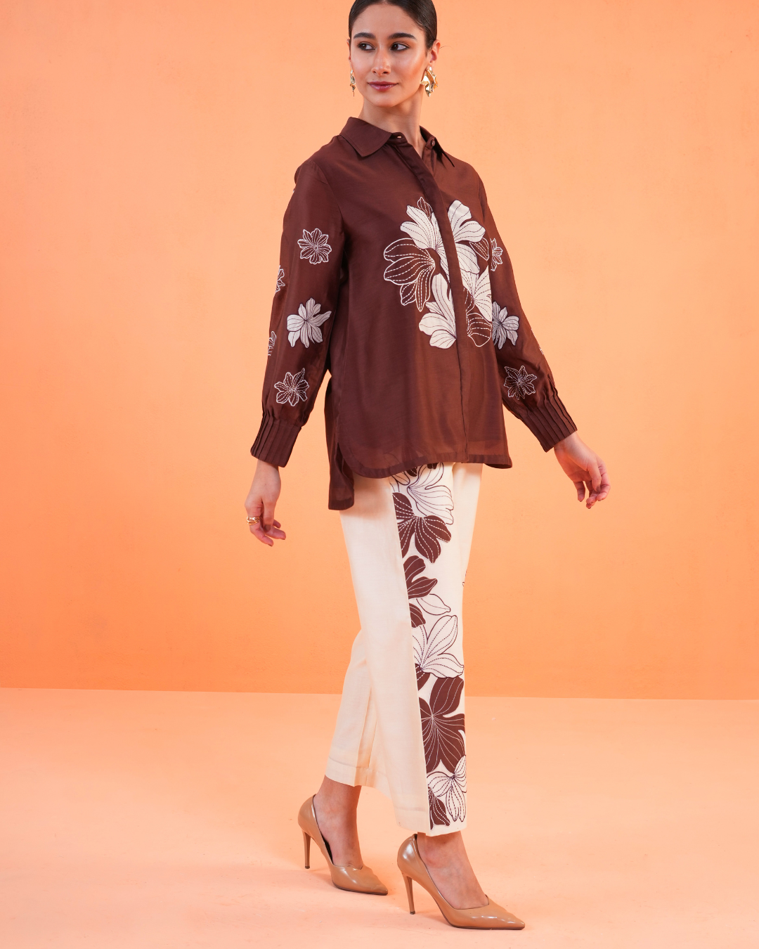 ORIGANI Brown Noir Co-ord Set