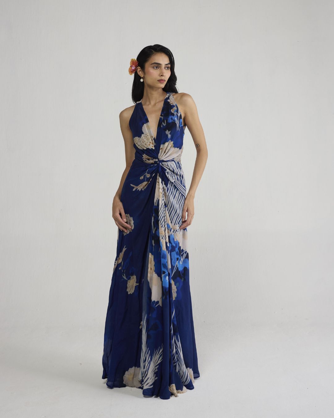 Ren V-Neck Draped Dress
